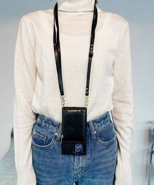 c.u.l（シーユーエル）の「【c.u.l】PUレザー スマホポーチ スマホショルダー 斜め掛け お財布 カード入れ 無地 シンプル iPhoneカバー アイフォンケース ipc522（スマホケース/カバー・レディース・ブラック/レッド/ピンク・K/F/A/E/J/D/B/I/N/O/P/R/U/T/V）」の22枚目の写真