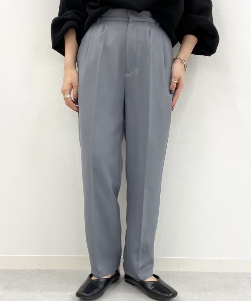 apres jour mignon（アプレジュールミニョン）の「シュエットリラックステーパード【ZOZOTOWN限定アイテム】（その他パンツ・レディース・その他/ダークブラウン/ブラック/ダークグリーン/アイボリー/マスタード/オレンジ/ボルドー/ブルー系その他/パープル・SMALL/MEDIUM/X-LARGE）」の11枚目の写真