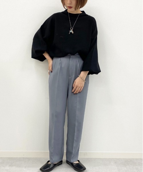 apres jour mignon（アプレジュールミニョン）の「シュエットリラックステーパード【ZOZOTOWN限定アイテム】（その他パンツ・レディース・その他/ダークブラウン/ブラック/ダークグリーン/アイボリー/マスタード/オレンジ/ボルドー/ブルー系その他/パープル・SMALL/MEDIUM/X-LARGE）」の13枚目の写真