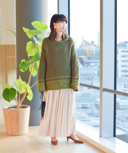 Ray Beams RBS バックプリーツ キリカエ ニット ウールセーター ニット アイボリー レイビームス 4-1218T 251479 Ray BEAMS - Ray Beams RBS バックプリーツ キリカエ ニット