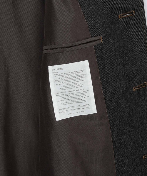 ADAM ET ROPE'(アダムエロペ)の「【NIKKE】ウールデニムカーコート(ステンカラーコート・メンズ・ネイビー・M/L)」の10枚目の写真