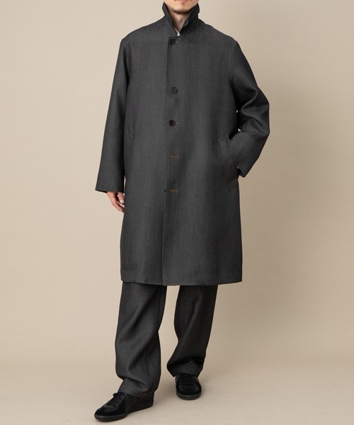 ADAM ET ROPE'(アダムエロペ)の「【NIKKE】ウールデニムカーコート(ステンカラーコート・メンズ・ネイビー・M/L)」の2枚目の写真