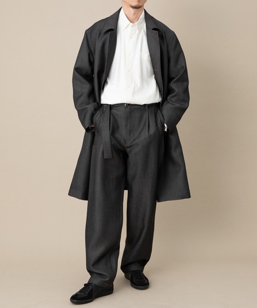 ADAM ET ROPE'(アダムエロペ)の「【NIKKE】ウールデニムカーコート(ステンカラーコート・メンズ・ネイビー・M/L)」の11枚目の写真