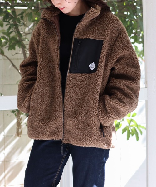 ボアハイネックZIPブルゾン