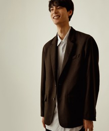 ADAM ET ROPE' | 【BISHU】フランネルウール ボックスシルエットジャケット/ドロップショルダー/セットアップ対応(テーラードジャケット)