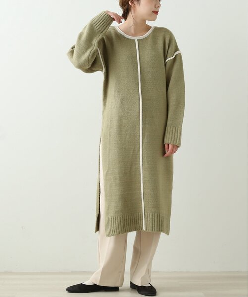 セール 配色タックロングニットワンピース ワンピース Ray Cassin レイカズン のファッション通販 Zozotown