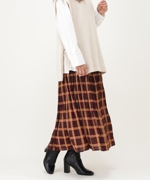 NAVY | ハンドワッシャーチェックスカート(スカート)