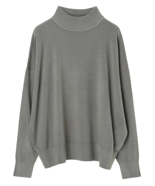 AMERICAN HOLIC(アメリカンホリック)の「モックネックドロップショルダーニットプルオーバー *(ニット/セーター・レディース・チャコールグレー/ライトグレー/ブラウン/カーキ・FREE)」の7枚目の写真