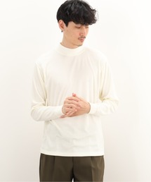 417 EDIFICE | マイクロアクリルスムースモックネックT(Tシャツ/カットソー)