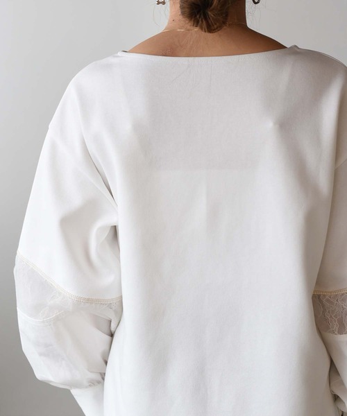 Eimee Law(エイミーロウ)の「シャツスリーブドッキングカットTOPS(Tシャツ/カットソー・レディース・オフホワイト/チャコールグレー/ブラック・38)」の20枚目の写真