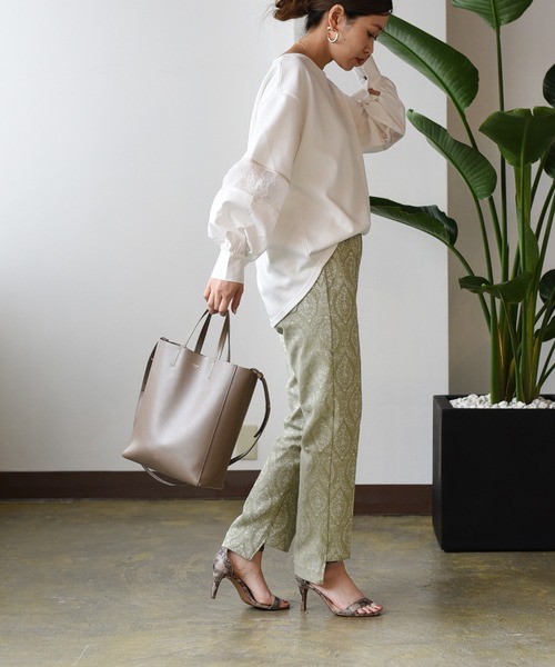 Eimee Law(エイミーロウ)の「シャツスリーブドッキングカットTOPS(Tシャツ/カットソー・レディース・オフホワイト/チャコールグレー/ブラック・38)」の15枚目の写真