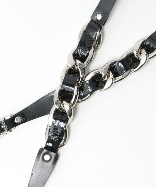 美品♡TOGA PULLA メタルダブルバックルベルト　シルバー　黒　レザー TOGA PULLA（トーガ プルラ）の「＜TOGA PULLA＞ダブルレザー