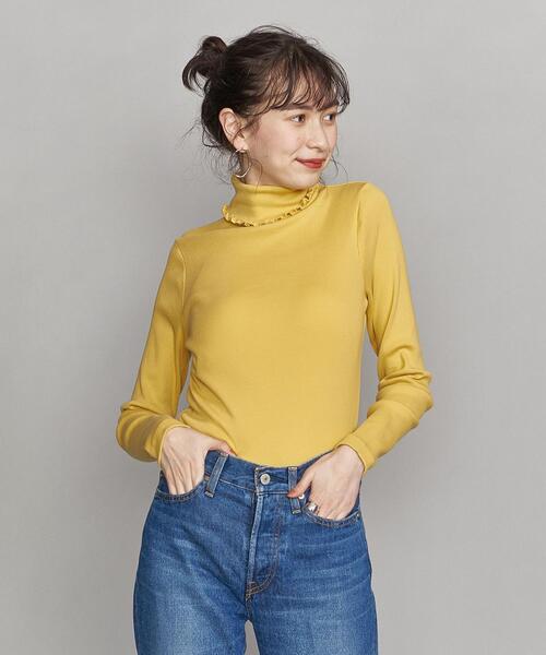 Misha & Puff リブ ラッフル タートルネック 瑞々しく 