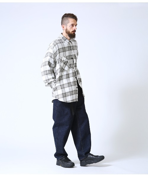 トップス GOLD NEL CHECK BIG WORK SHIRT GL28300 M 中古・古着通販】GOLD (ゴールド) NEL CHECK BIG SHIRT アイボリー