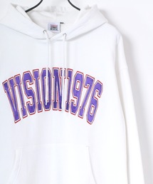 VISION STREET WEAR（ヴィジョンストリートウェア）の「VISION STREET WEAR/ヴィジョンストリートウエア スウェット サテンワッペン カレッジロゴ バックチェーン刺繍 ルードロゴ スウェットパーカー/フーディー（パーカー・メンズ）」