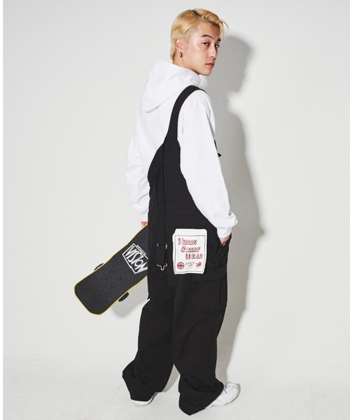 VISION STREET WEAR(ヴィジョンストリートウェア)の「VISION STREET WEAR/ヴィジョンストリートウエア スウェット サテンワッペン カレッジロゴ バックチェーン刺繍 ルードロゴ スウェットパーカー/フーディー(パーカー・メンズ・ホワイト/ブラック/ホワイト系その他/ブラック系その他・M/L)」の6枚目の写真