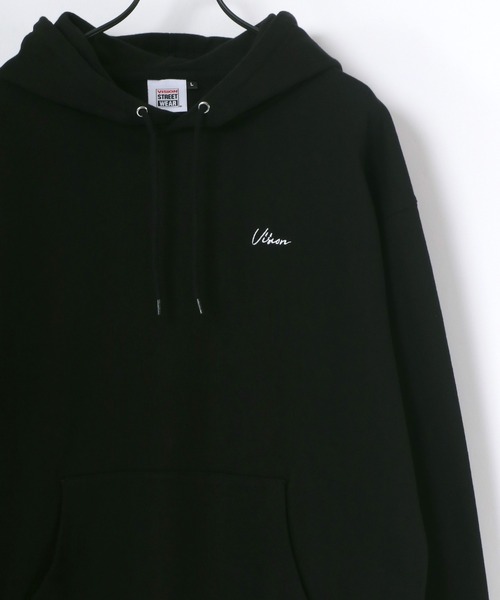 VISION STREET WEAR(ヴィジョンストリートウェア)の「VISION STREET WEAR/ヴィジョンストリートウエア スウェット サテンワッペン カレッジロゴ バックチェーン刺繍 ルードロゴ スウェットパーカー/フーディー(パーカー・メンズ・ホワイト/ブラック/ホワイト系その他/ブラック系その他・M/L)」の8枚目の写真
