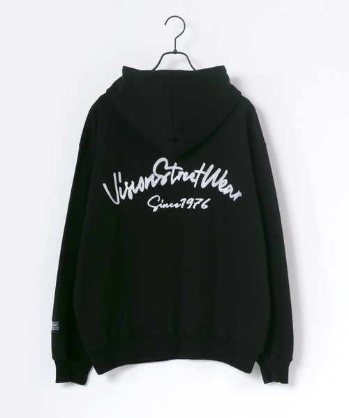 VISION STREET WEAR(ヴィジョンストリートウェア)の「VISION STREET WEAR/ヴィジョンストリートウエア スウェット サテンワッペン カレッジロゴ バックチェーン刺繍 ルードロゴ スウェットパーカー/フーディー(パーカー・メンズ・ホワイト/ブラック/ホワイト系その他/ブラック系その他・M/L)」の14枚目の写真