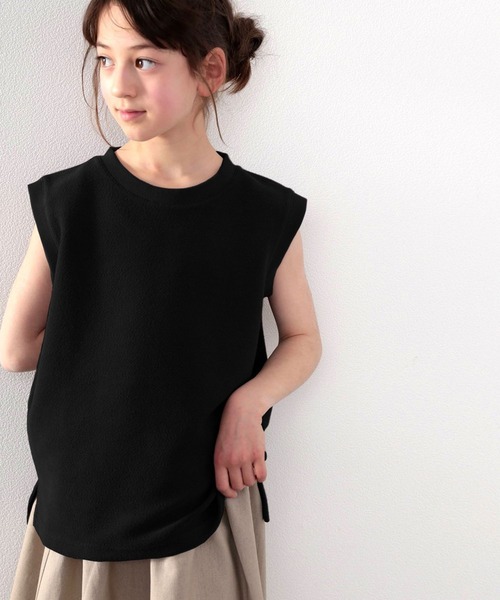 classicalelf(クラシカルエルフ)の「キッズ ふわり柔らか♪USAコットン&パイル地ノースリーブトップス(Tシャツ/カットソー・キッズ・ホワイト/ブラック/グレー/グレイッシュベージュ・130/140/150/160)」の11枚目の写真