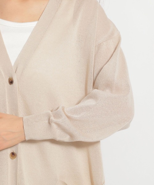 niko and...（ニコアンド）の「洗えるリネン混カーディガン（カーディガン/ボレロ・レディース・ライトブルー/ブラック/ベージュ・MEDIUM/LARGE）」の9枚目の写真
