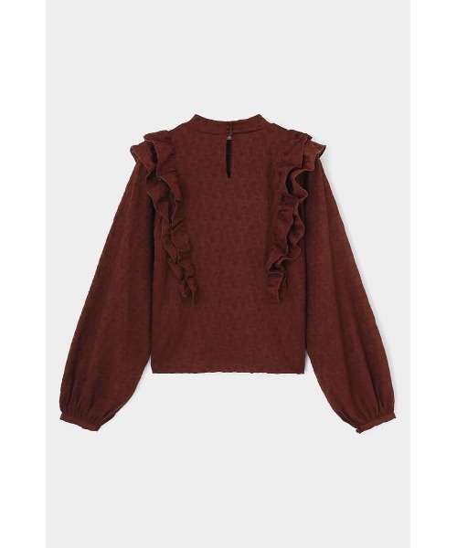 MOUSSY（マウジー）の「RUFFLE CUT トップス（Tシャツ/カットソー・レディース・ライトブルー/ダークブラウン/アイボリー/ブラック・FREE）」の10枚目の写真