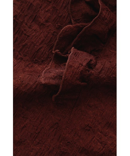 MOUSSY（マウジー）の「RUFFLE CUT トップス（Tシャツ/カットソー・レディース・ライトブルー/ダークブラウン/アイボリー/ブラック・FREE）」の15枚目の写真