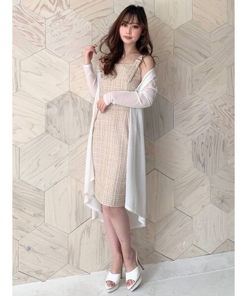 RESEXXY（リゼクシー）の「ツイードキャミワンピース（ワンピース・レディース・ブラック/ベージュ/ミント・FREE）」の9枚目の写真