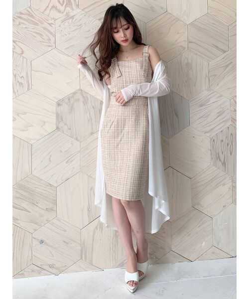 RESEXXY（リゼクシー）の「ツイードキャミワンピース（ワンピース・レディース・ブラック/ベージュ/ミント・FREE）」の11枚目の写真