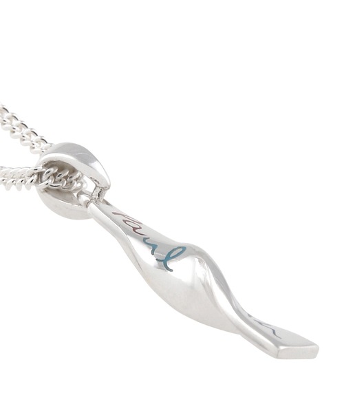 Paul Smith（ポールスミス）の「TWISTED LOGO PLATE NECKLACE  / 553970 210A（ネックレス・メンズ・シルバー・FREE）」の4枚目の写真