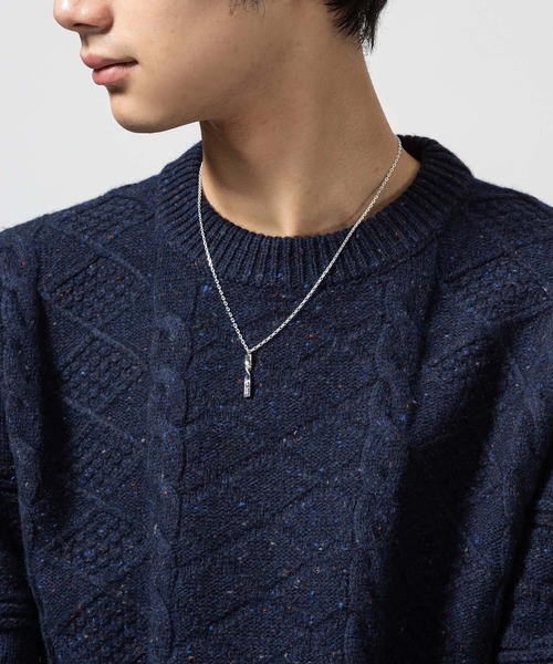 Paul Smith（ポールスミス）の「TWISTED LOGO PLATE NECKLACE  / 553970 210A（ネックレス・メンズ・シルバー・FREE）」の5枚目の写真