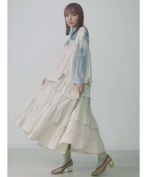 merry jenny（メリージェニー）の「ティアードティアードワンピース（ワンピース・レディース・アイボリー/ブラック/ベージュ・FREE）」の10枚目の写真