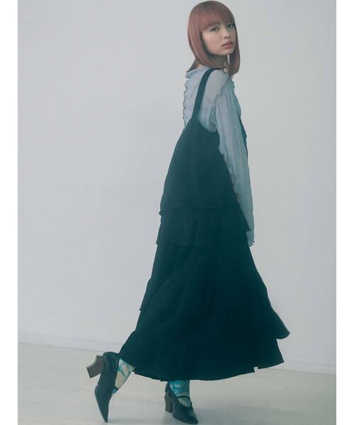 merry jenny（メリージェニー）の「ティアードティアードワンピース（ワンピース・レディース・アイボリー/ブラック/ベージュ・FREE）」の15枚目の写真