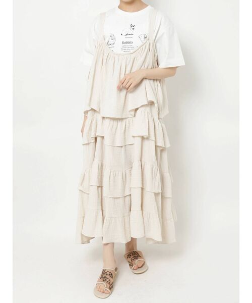 merry jenny（メリージェニー）の「ティアードティアードワンピース（ワンピース・レディース・アイボリー/ブラック/ベージュ・FREE）」の20枚目の写真