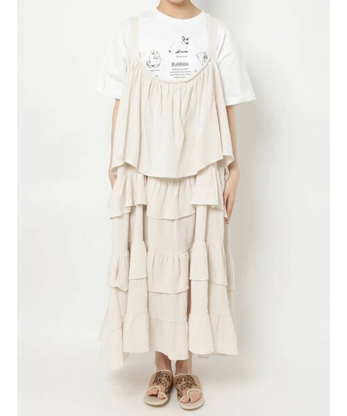 merry jenny（メリージェニー）の「ティアードティアードワンピース（ワンピース・レディース・アイボリー/ブラック/ベージュ・FREE）」の21枚目の写真