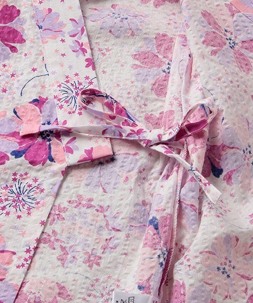 Love&Peace&Money（ラブアンドピースアンドマネー）の「星花甚平スーツ（ロンパース・キッズ・マジェンタ・80-90cm/100-110cm/90-100cm/110-120cm）」の10枚目の写真