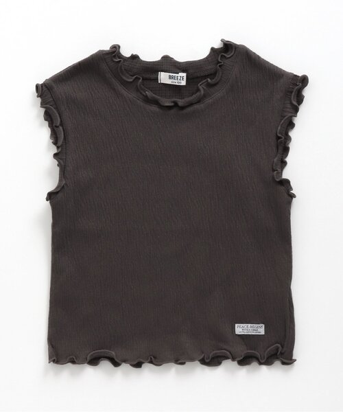 BREEZE（ブリーズ）の「楊柳フレンチスリーブTシャツ（Tシャツ/カットソー・キッズ・レモンイエロー/チャコール/オフホワイト/レッド・110/120/130/140/150/100/90）」の3枚目の写真