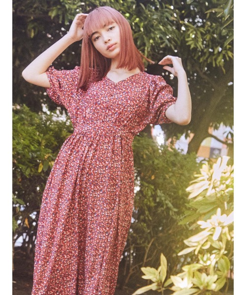 Gatherワンピース ワンピース Merry Vneck Vneck Merry Jenny メリージェニー のファッション ワンピース Flower
