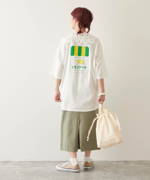 timecapsule(タイムカプセル)の「【timecapsule】「レモンケーキ」バックプリント半袖ビッグTシャツ(Tシャツ/カットソー・レディース・ホワイト/モカ/ベージュ系その他/ライトベージュ・FREE)」の13枚目の写真
