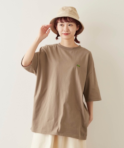 timecapsule(タイムカプセル)の「【timecapsule】「レモンケーキ」バックプリント半袖ビッグTシャツ(Tシャツ/カットソー・レディース・ホワイト/モカ/ベージュ系その他/ライトベージュ・FREE)」の10枚目の写真