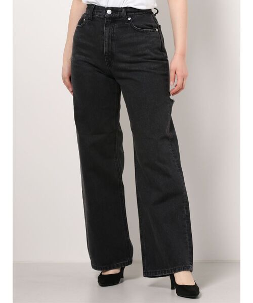 EVRIS（エヴリス）の「BACKスラッシュワイドデニムパンツ（デニムパンツ・レディース・ブラック・MEDIUM/SMALL）」の17枚目の写真