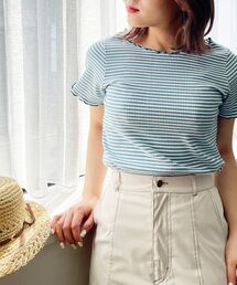 MAJESTIC LEGON | ポイントロゴボーダートップス(Tシャツ/カットソー)