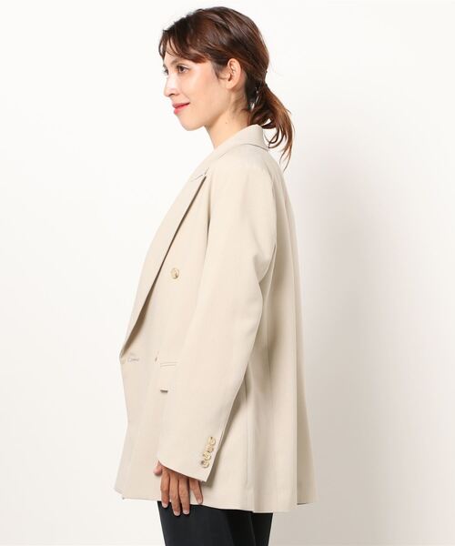 La SRIC（ラスリック）の「La SRIC / SSピークドラペルジャケット 【セットアップ可】（テーラードジャケット・レディース・ベージュ/インディゴブルー・38）」の7枚目の写真