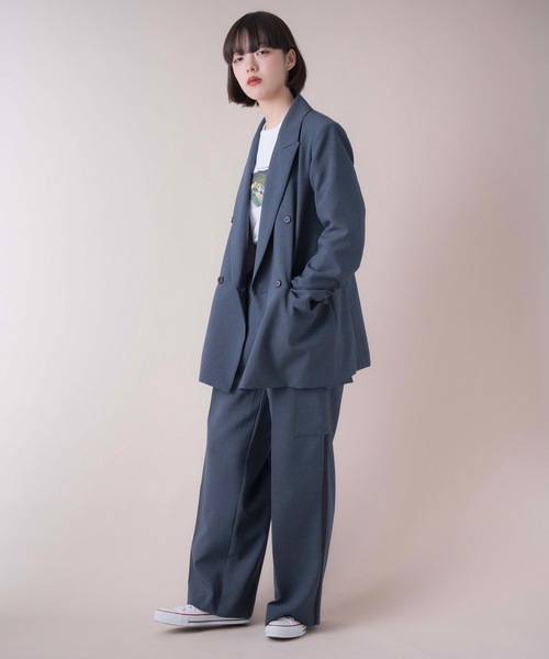 La SRIC（ラスリック）の「La SRIC / SSピークドラペルジャケット 【セットアップ可】（テーラードジャケット・レディース・ベージュ/インディゴブルー・38）」の20枚目の写真