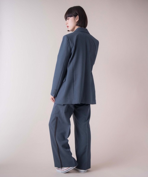 La SRIC（ラスリック）の「La SRIC / SSピークドラペルジャケット 【セットアップ可】（テーラードジャケット・レディース・ベージュ/インディゴブルー・38）」の13枚目の写真