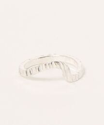 【V&SSS】sv925 太 slow L ring (ザクザク槌目)