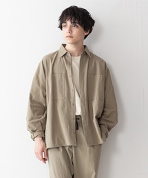 【UNIIT】ワッシャー加工 ルーズフィット(ビッグシルエット) シャツジャケット 袖ボリューム セットアップ対応可能アイテム