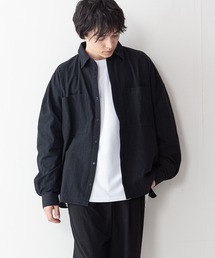 【UNIIT】ワッシャー加工 ルーズフィット(ビッグシルエット) シャツジャケット 袖ボリューム セットアップ対応可能アイテム