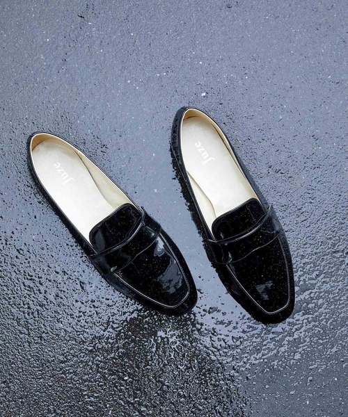 Juze（ジュゼ）の「【晴雨兼用・生活防水】ソフトコインローファーレインシューズ（レインシューズ・レディース・ブラック・L/M/S）」の9枚目の写真