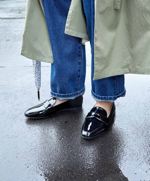 Juze（ジュゼ）の「【晴雨兼用・生活防水】ソフトコインローファーレインシューズ（レインシューズ・レディース・ブラック・L/M/S）」の10枚目の写真