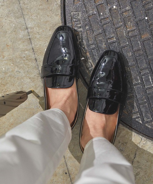 Juze（ジュゼ）の「【晴雨兼用・生活防水】ソフトコインローファーレインシューズ（レインシューズ・レディース・ブラック・L/M/S）」の7枚目の写真